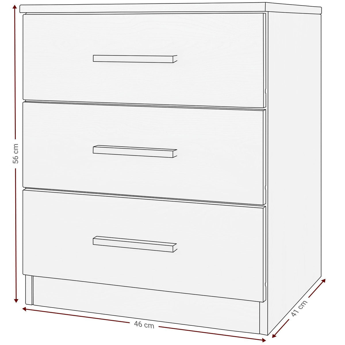 Κομοδίνο Kappa Carbon 46x41x56