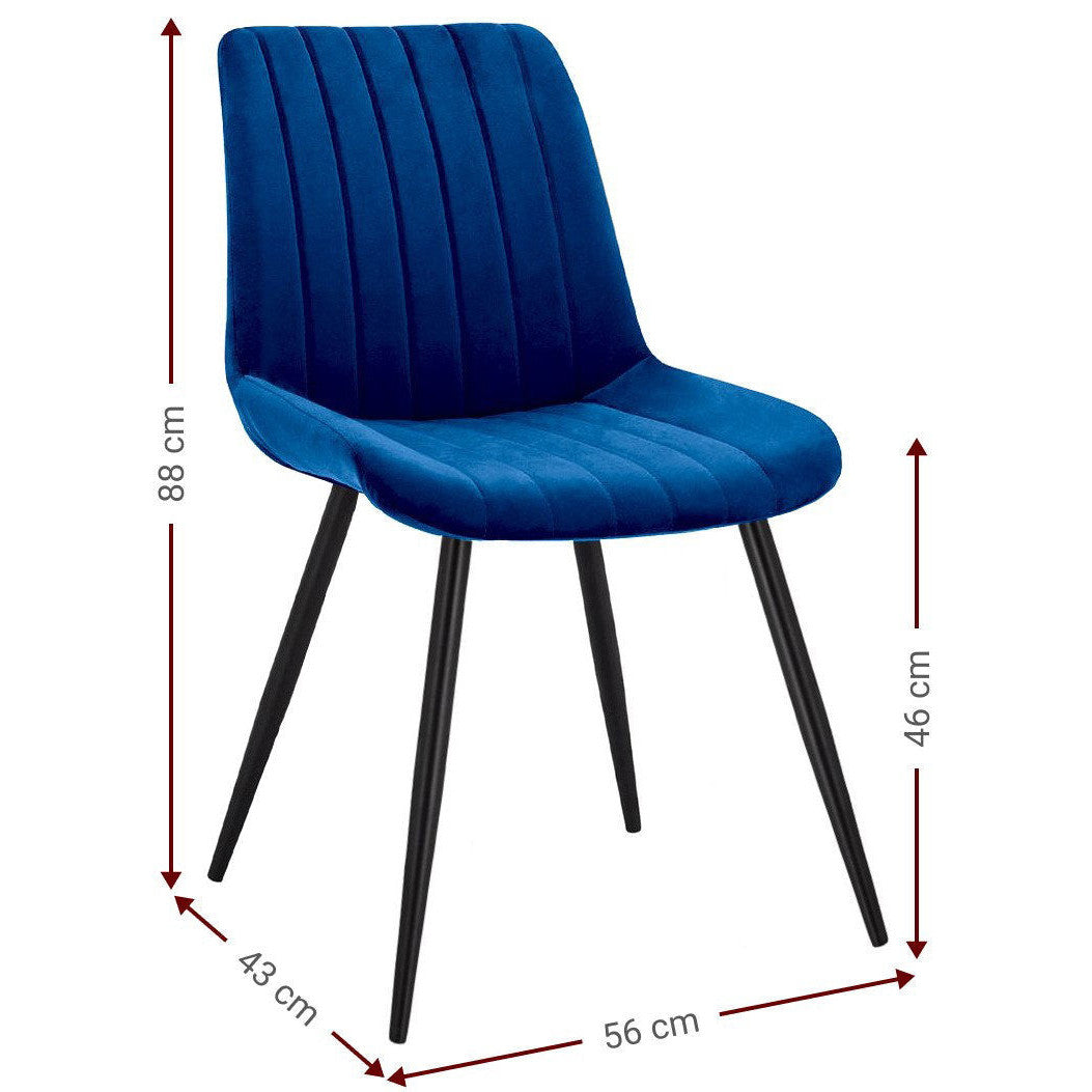 Toronto Chair Blue 56x43x88
