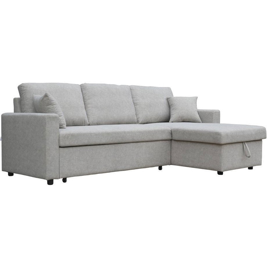 Γωνιακός Καναπές Vancouver Γκρι Ανοιχτό 223x146x83