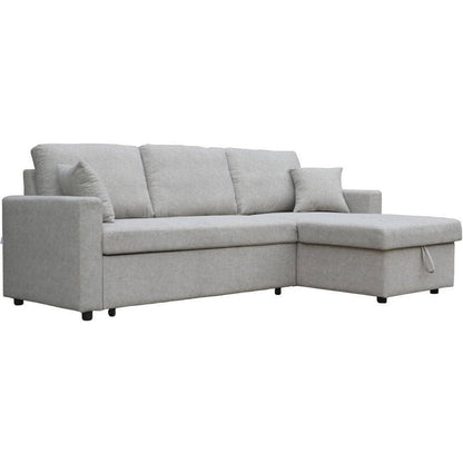 Γωνιακός Καναπές Vancouver Γκρι Ανοιχτό 223x146x83
