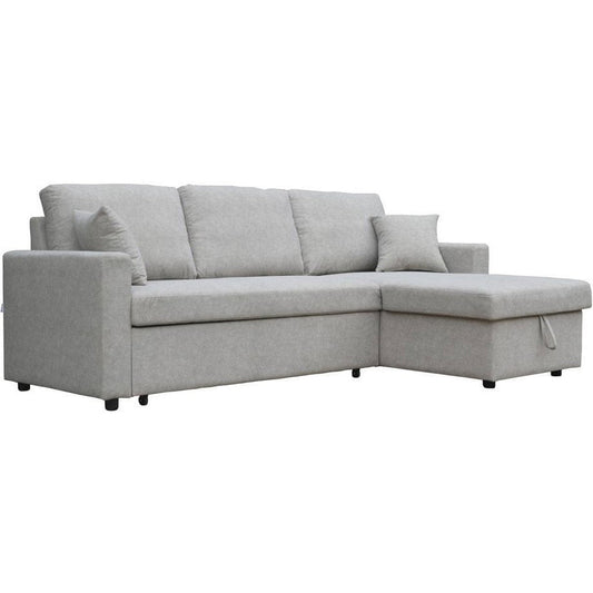Γωνιακός Καναπές Vancouver Γκρι Ανοιχτό 223x146x83