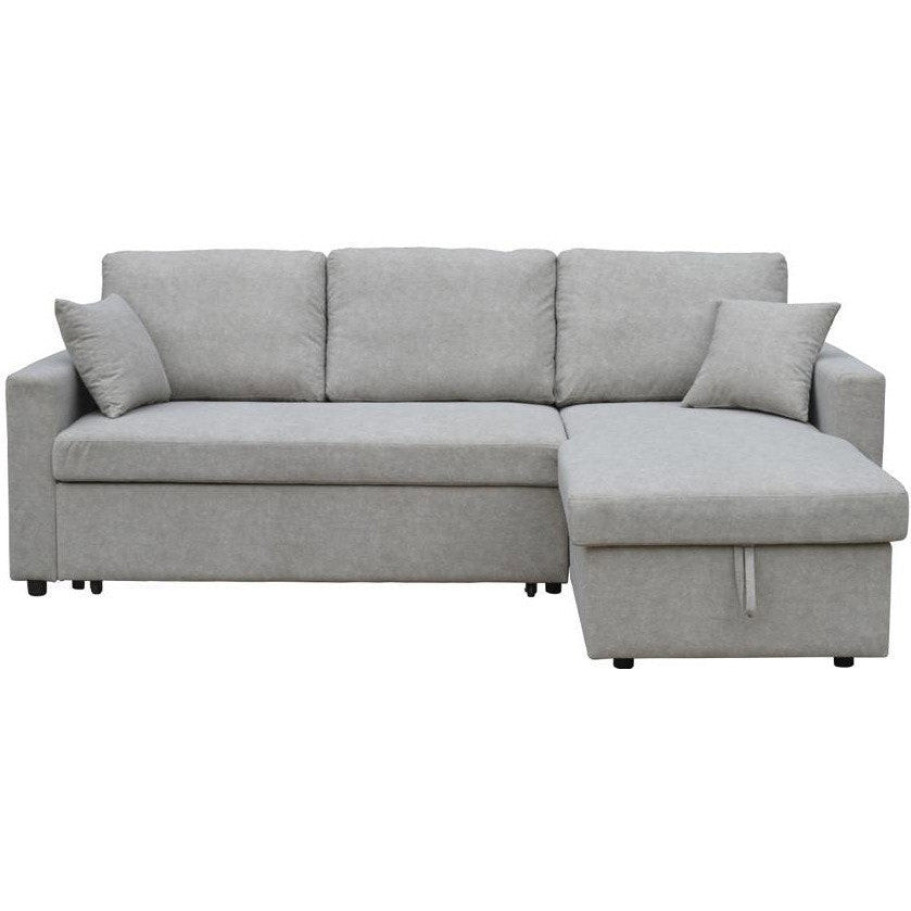 Γωνιακός Καναπές Vancouver Γκρι Ανοιχτό 223x146x83