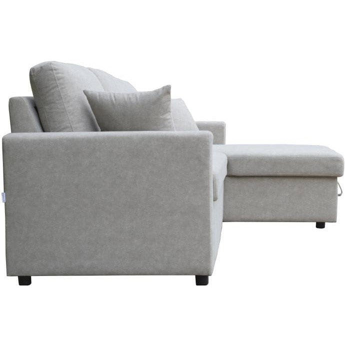 Γωνιακός Καναπές Vancouver Γκρι Ανοιχτό 223x146x83