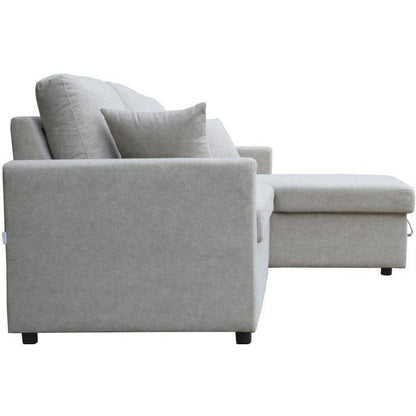 Γωνιακός Καναπές Vancouver Γκρι Ανοιχτό 223x146x83
