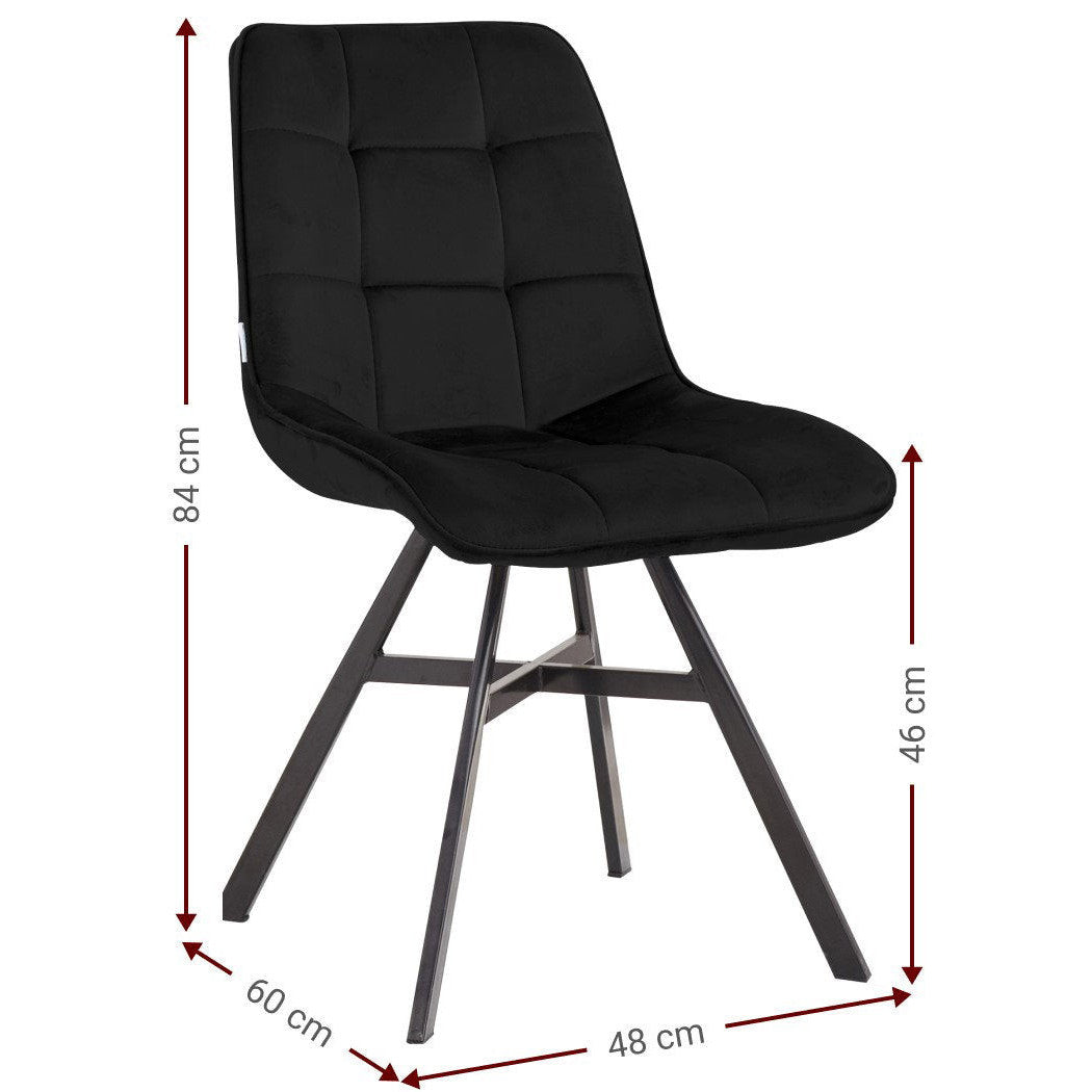 Καρέκλα Gina Γαλάζιο 48x60x84