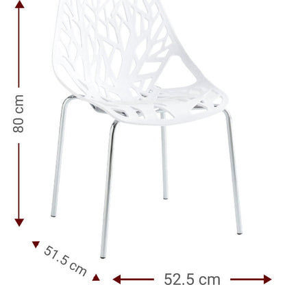 Καρέκλα Plexy Λευκό 52.5x51.5x80