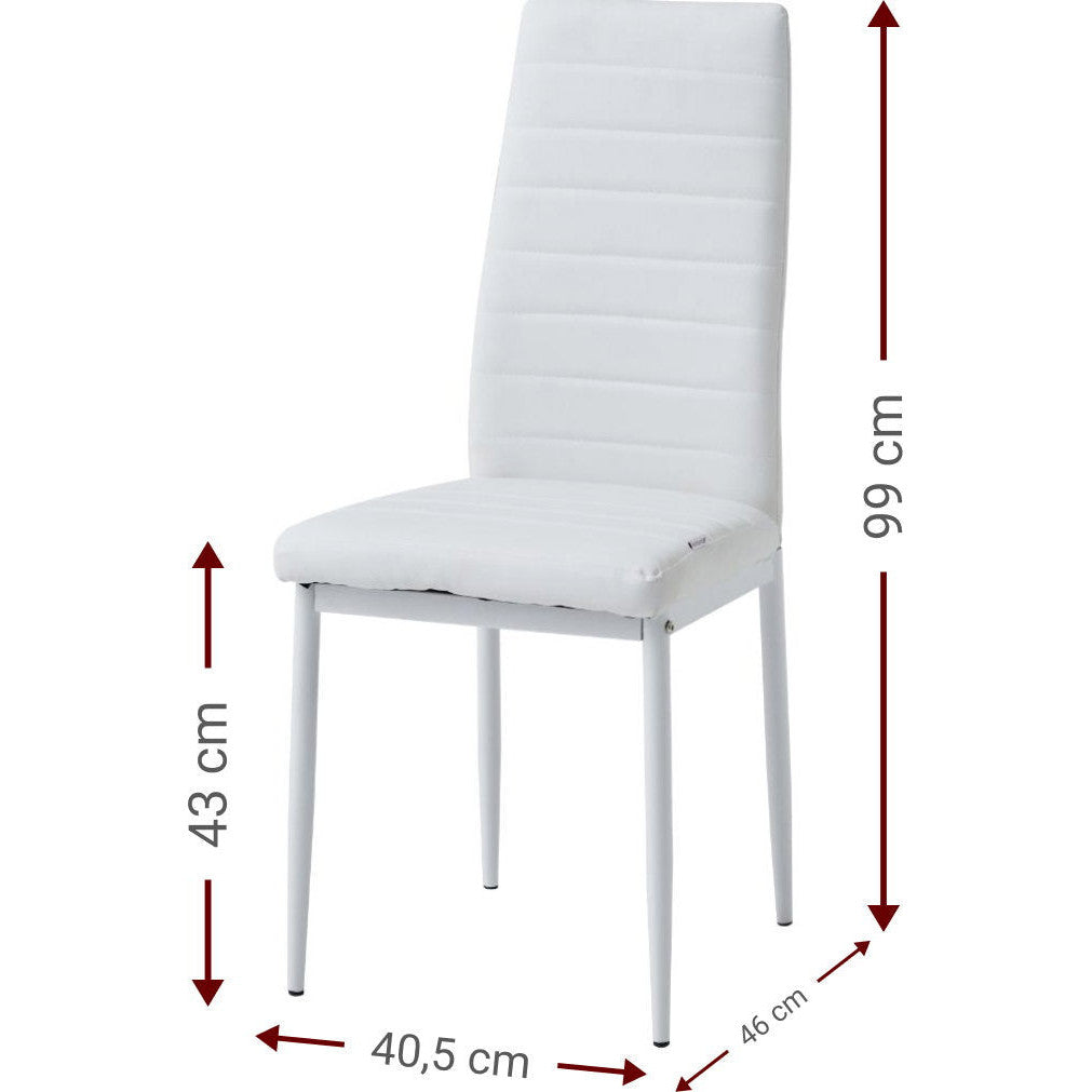 Καρέκλα Jake Λευκό 40.5x46x99