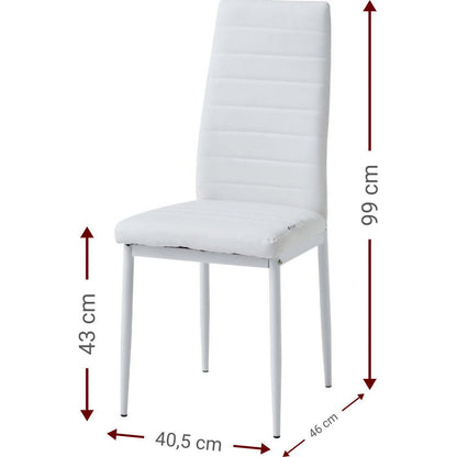 Καρέκλα Jake Λευκό 40.5x46x99