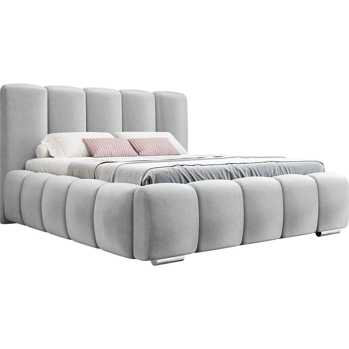 Wizko Upholstered Bed Gray 180x222x112