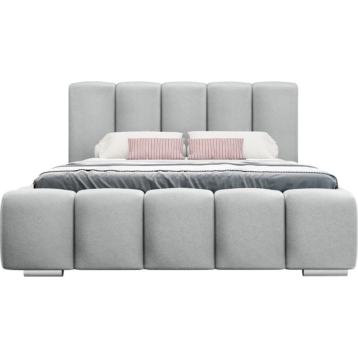 Wizko Upholstered Bed Gray 180x222x112