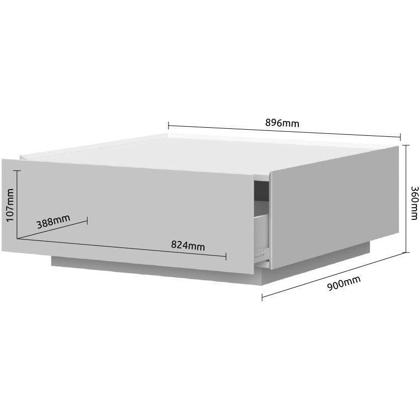 Τραπεζάκι Σαλονιού Spike 90x90x36