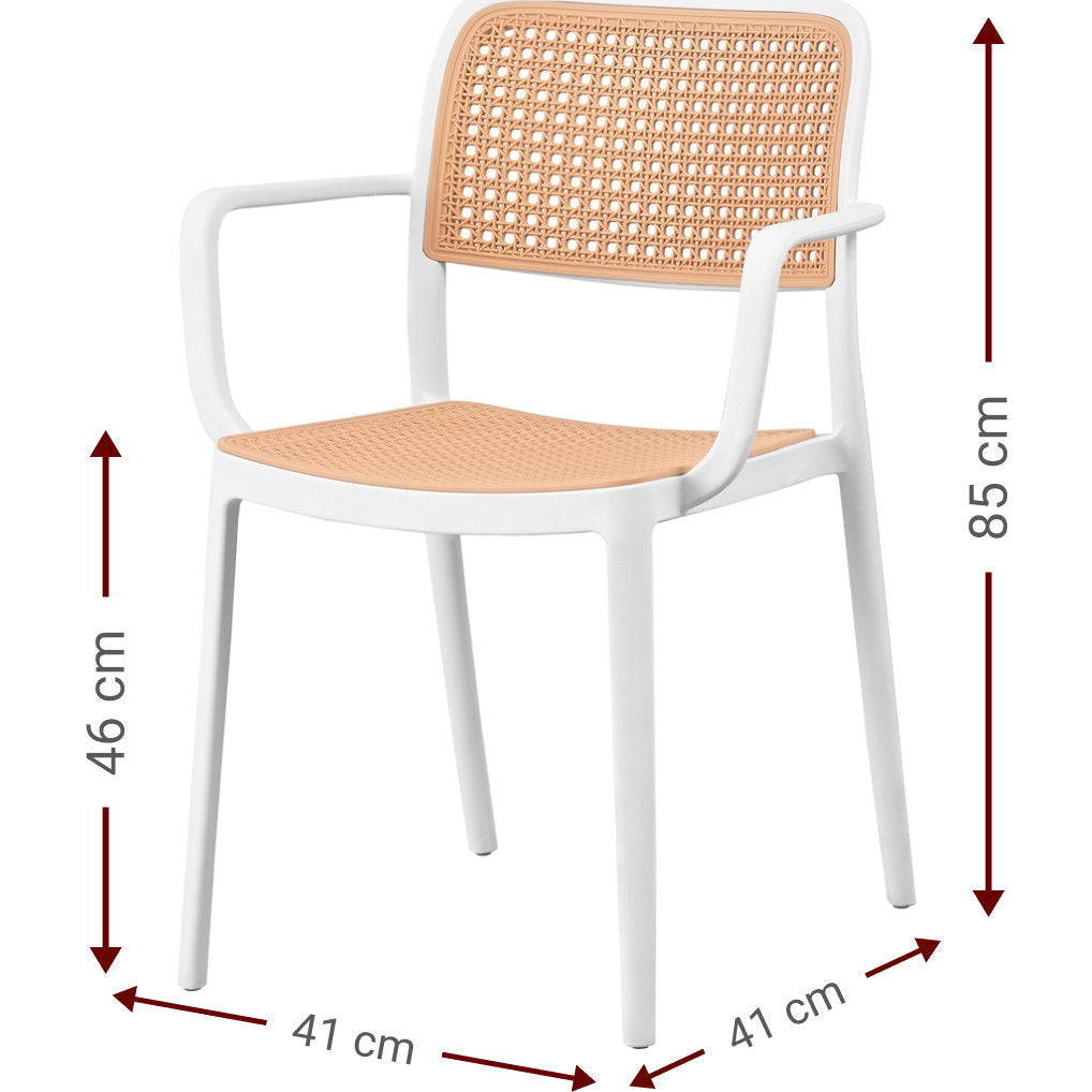 Armchair Zoel White 41x43x80.5