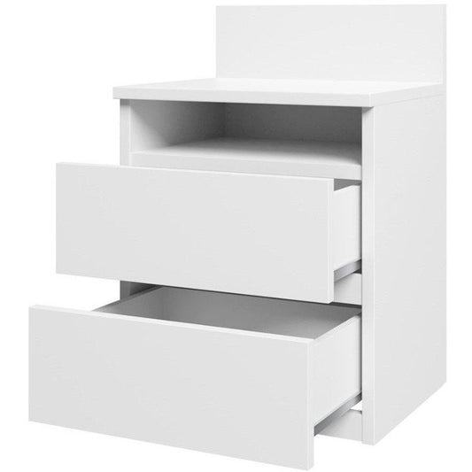 Κομοδίνο Juniper Plus Λευκό 40x32x58