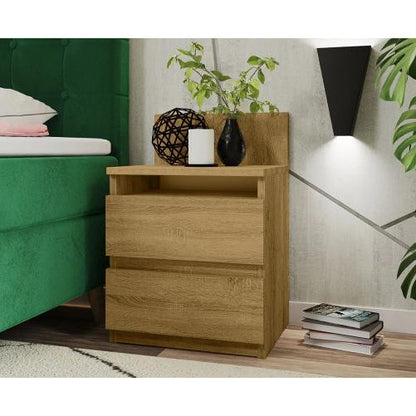 Κομοδίνο Juniper Plus Φυσικό 40x32x58