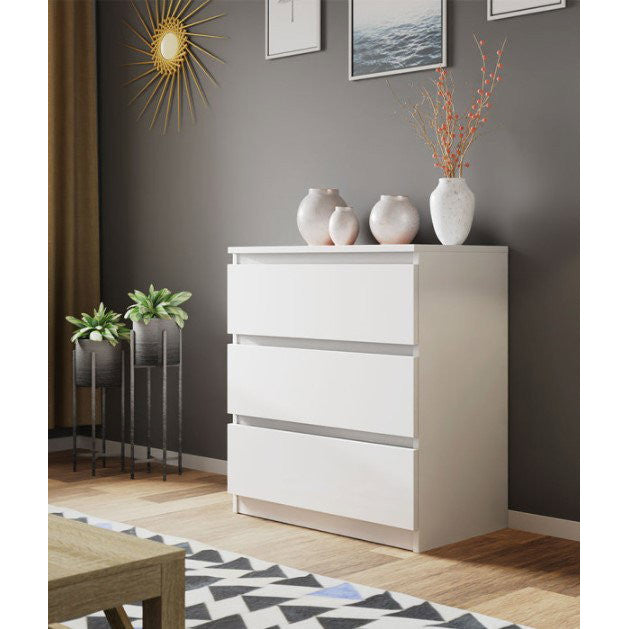 Συρταριέρα Juniper 3S Λευκό 70x40x77