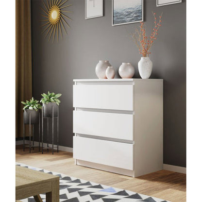 Συρταριέρα Juniper 3S Λευκό 70x40x77