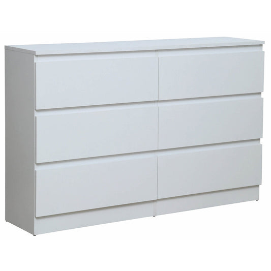 Συρταριέρα Juniper 6S Λευκό 138x40x77