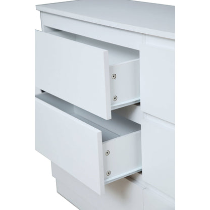 Συρταριέρα Juniper 6S Λευκό 138x40x77