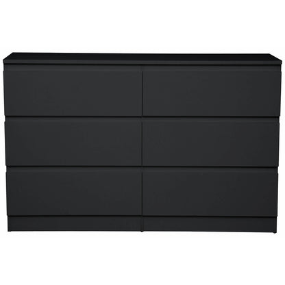Συρταριέρα Juniper 6S Μαύρο 138x40x77