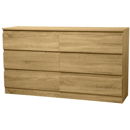 Συρταριέρα Juniper 6S Φυσικό 138x40x77