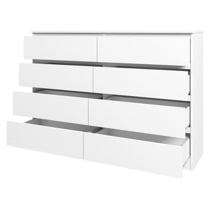 Συρταριέρα Juniper 8S Λευκό 139x40x100