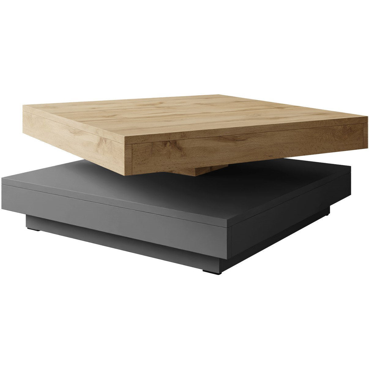 Coffee Table Nenani Natural - Anthracite 70x70x34