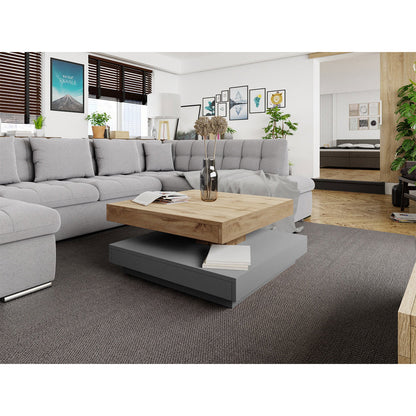Coffee Table Nenani Natural - Anthracite 70x70x34