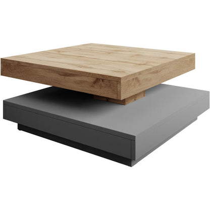 Coffee Table Nenani Natural - Anthracite 70x70x34
