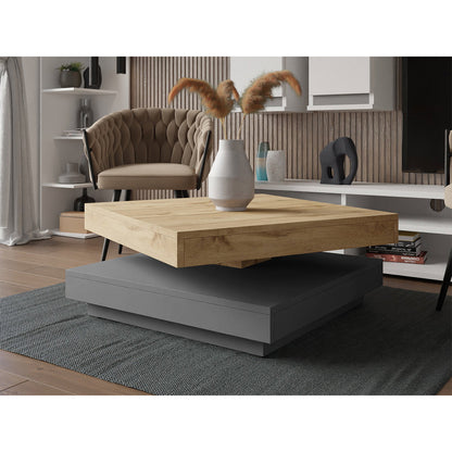 Coffee Table Nenani Natural - Anthracite 70x70x34