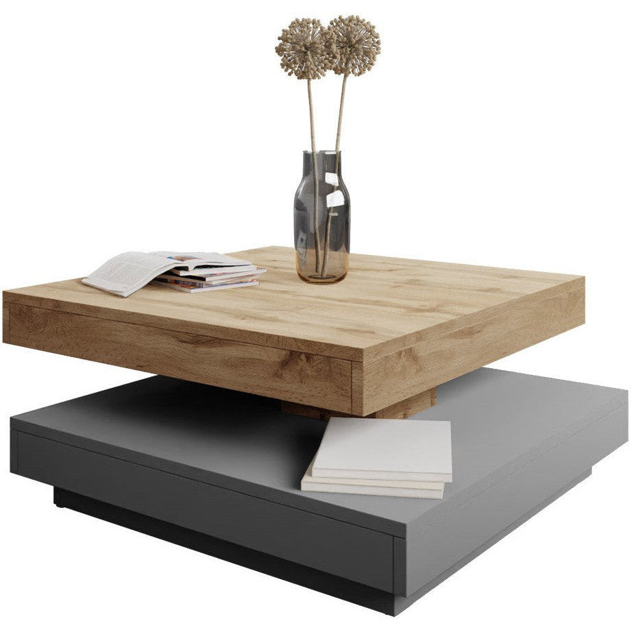 Coffee Table Nenani Natural - Anthracite 70x70x34