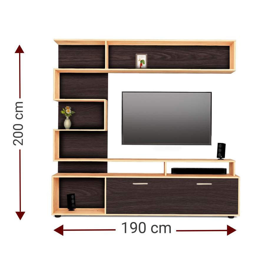Σύνθετο Σαλονιού Kimi Wenge 190x33x200