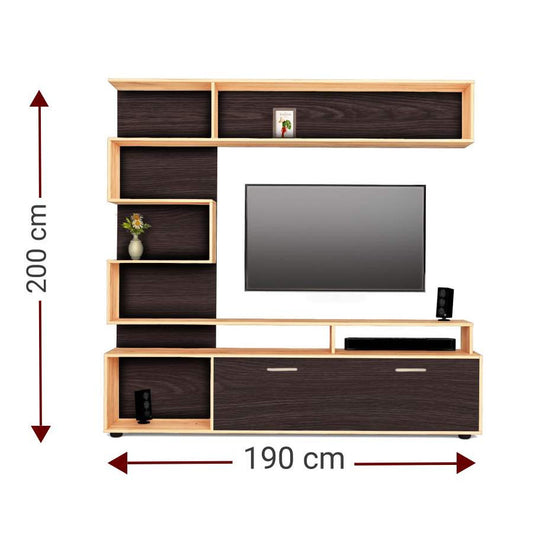 Σύνθετο Σαλονιού Kimi Wenge 190x33x200