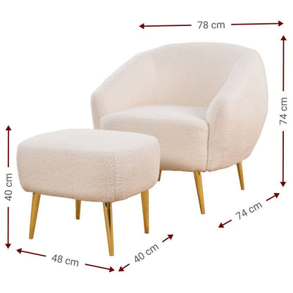 Fuzzy Pink Armchair Set