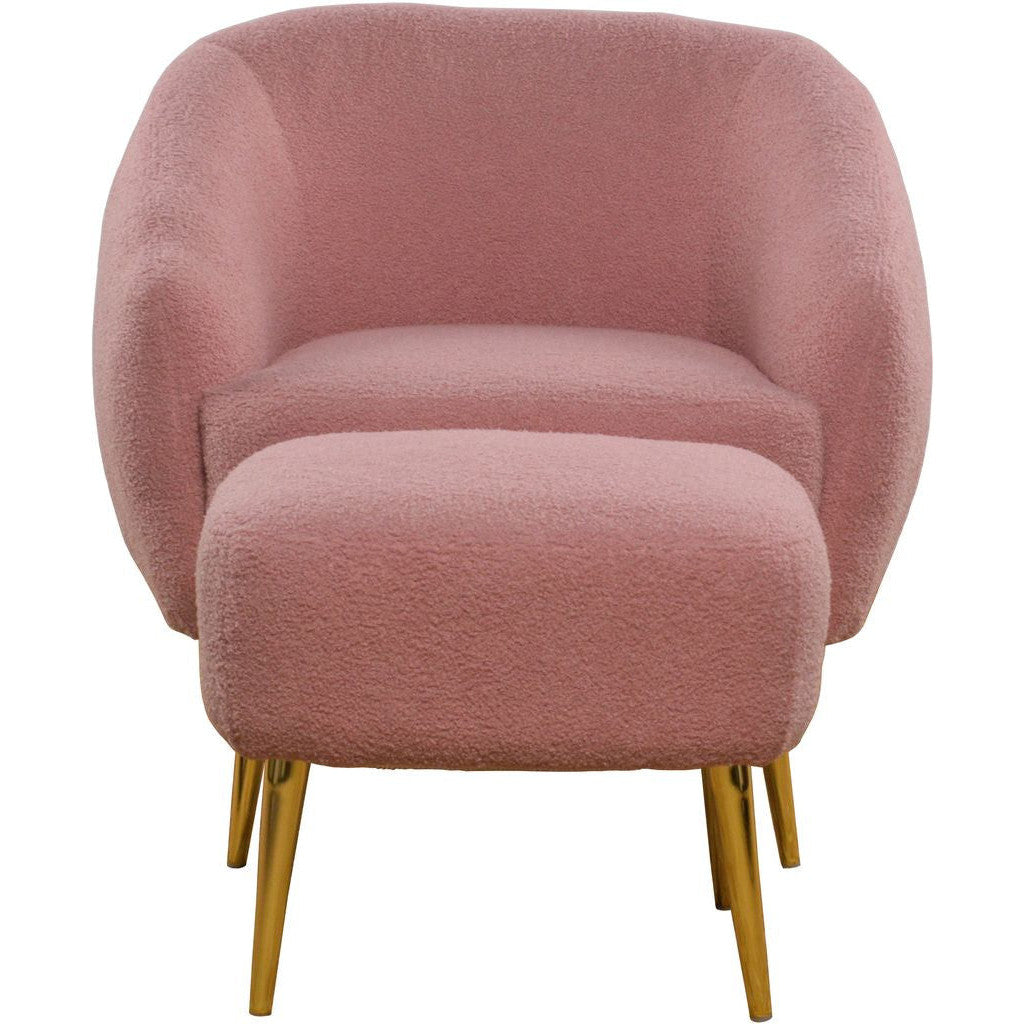 Fuzzy Pink Armchair Set