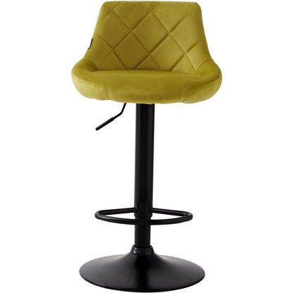 Σκαμπό Μπαρ Velluto Λαδί 45.5x49x103.5