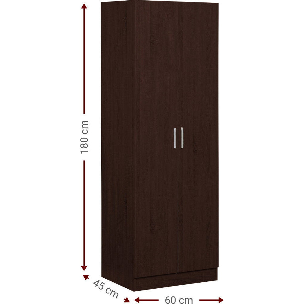 Wilson 2D Two-Door Wardrobe Wenge 60x45x180