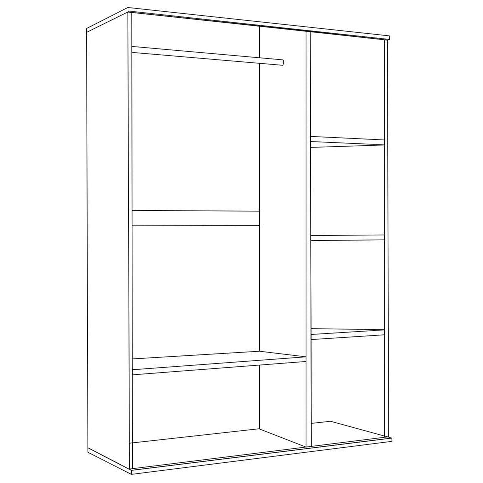 Wilson 3D Three-Door Wardrobe White 90x45x180