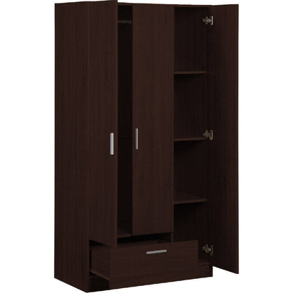 Ντουλάπα Wilson 3DS Τρίφυλλη Wenge 90x45x180