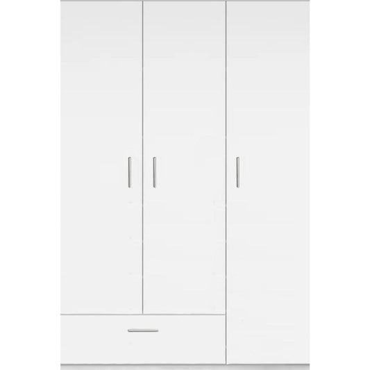 Ντουλάπα Wilson 3DS Τρίφυλλη Λευκό 90x45x180