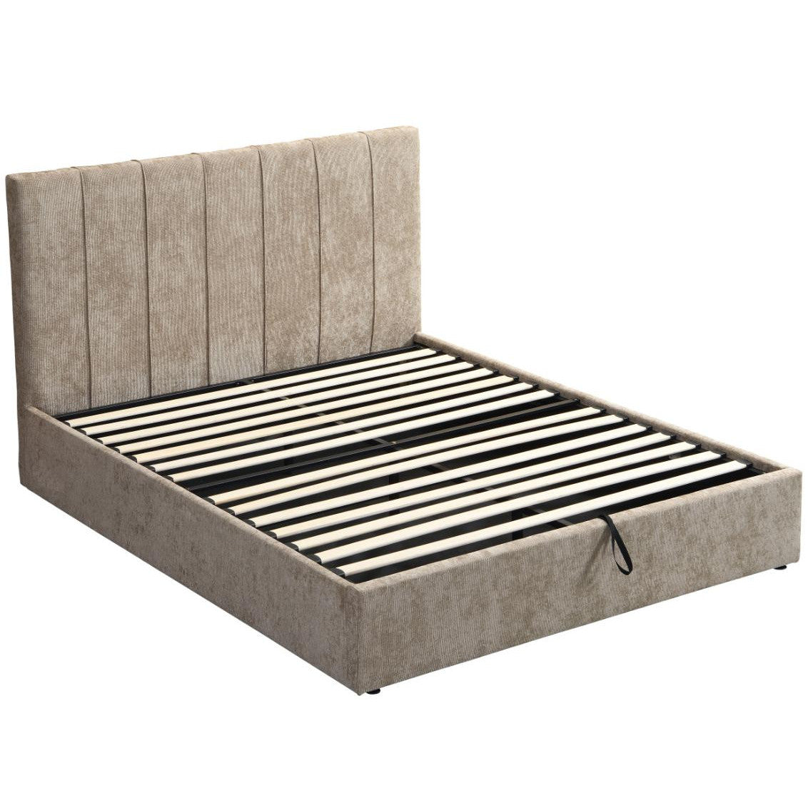 Επενδυμένο Κρεβάτι Denzel Χακί Lift-Storage 168x215x116