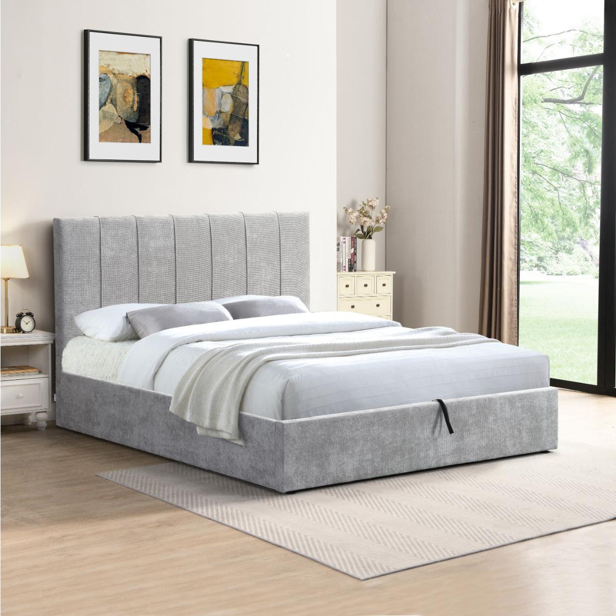 Upholstered Bed Denzel Grey Lift-Storage 168x215x116