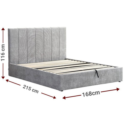 Upholstered Bed Denzel Grey Lift-Storage 168x215x116