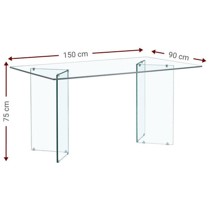 Τραπέζι Crystal 150x90x75