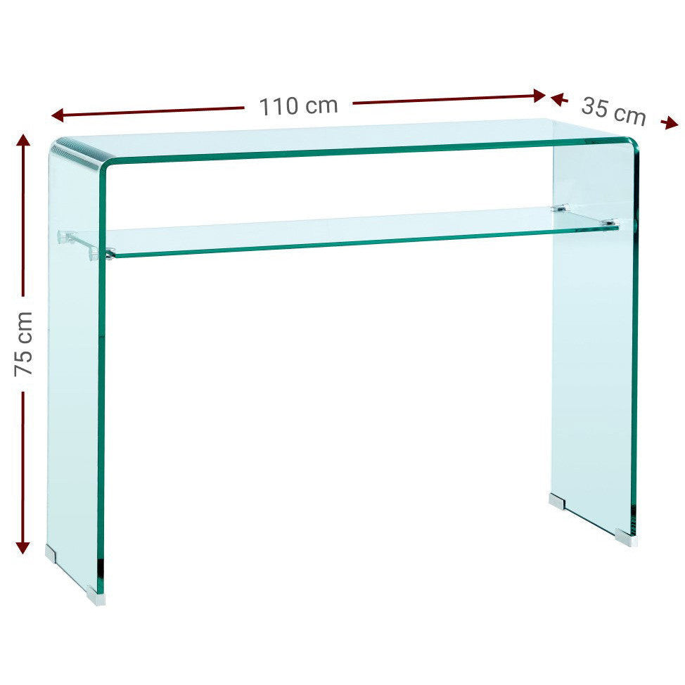 Κονσόλα Crystal Shelf 110x35x75