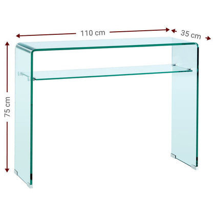 Κονσόλα Crystal Shelf 110x35x75