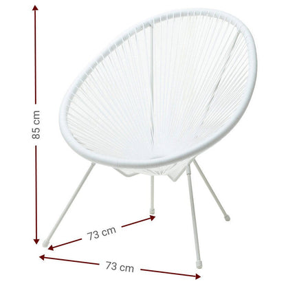 Πολυθρόνα Acapulco Λευκό 73x73x85