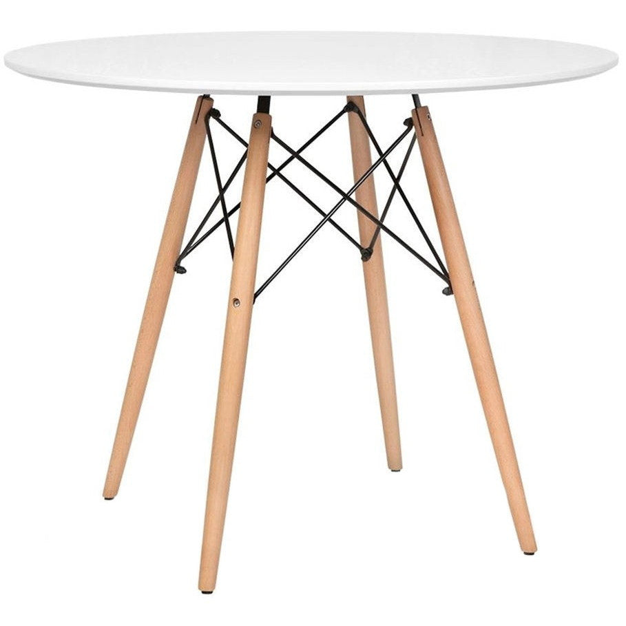 Τραπέζι Fiorino Round Λευκό 80x80x74