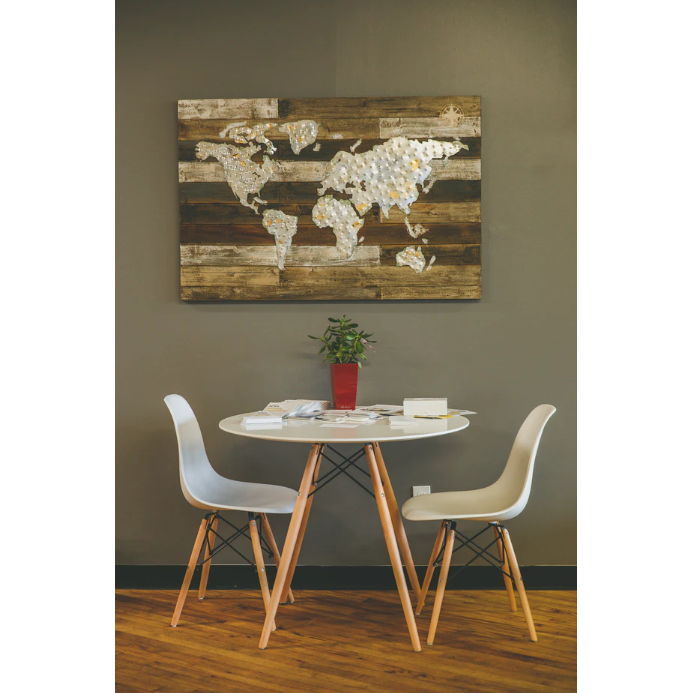 Τραπέζι Fiorino Round Λευκό 80x80x74