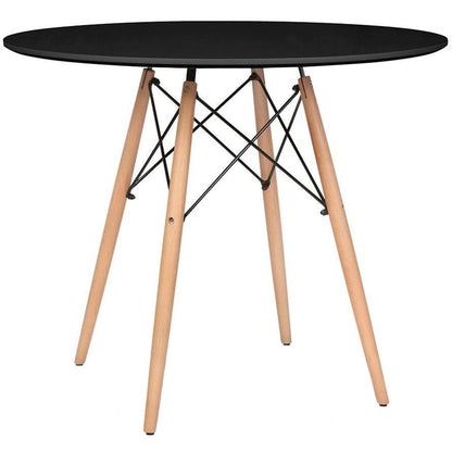 Τραπέζι Fiorino Round Μαύρο 80x80x74