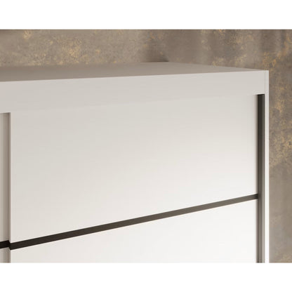 Ντουλάπα Houston 150 Συρόμενη Λευκό 150x58x200